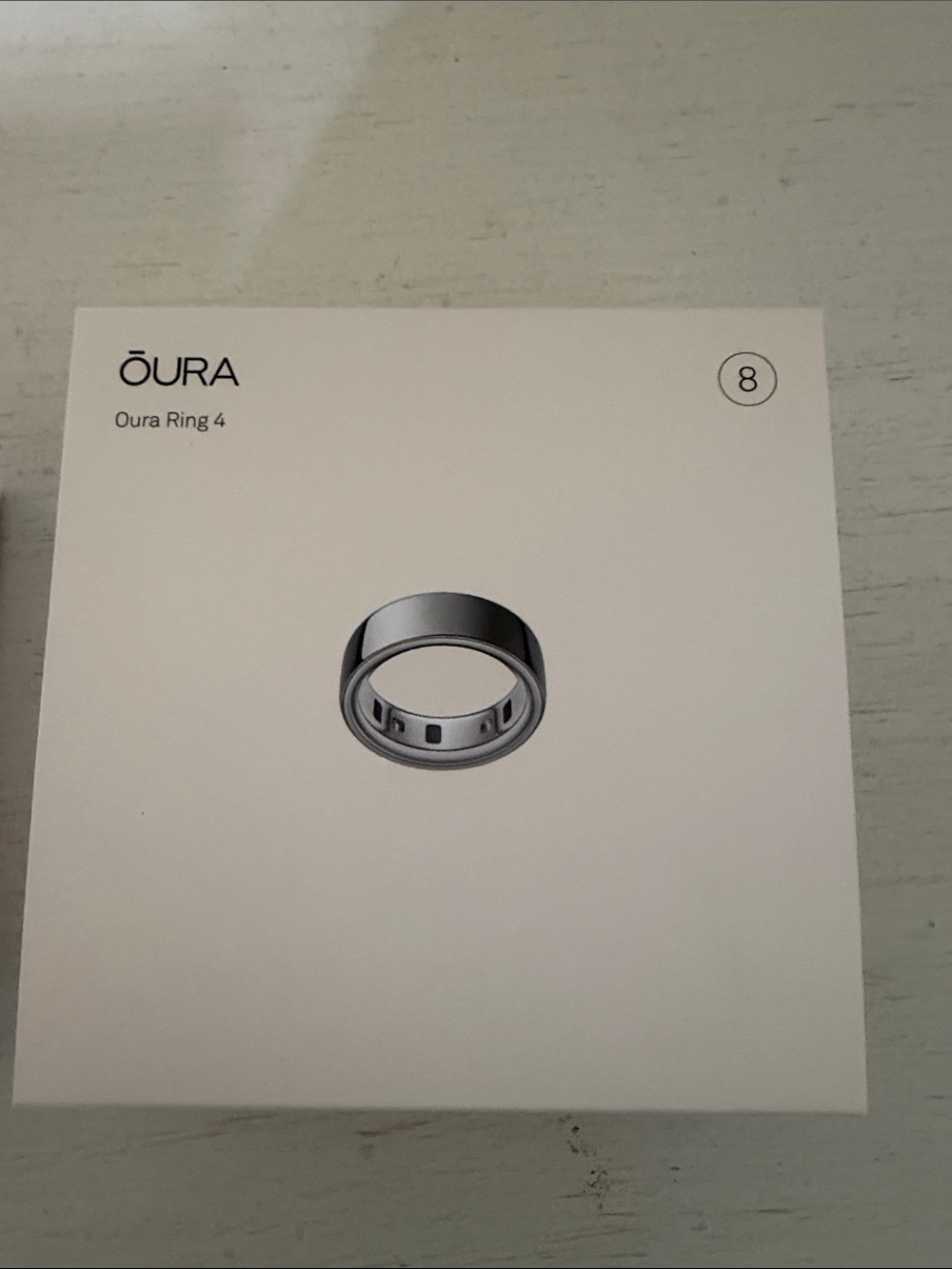 Oura Ring 4 Silver size 8